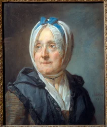 Porträt von Madame Chardin, geb. Françoise Marguerite Pouget (1707-1791). Pastellgemälde von Jean Baptiste Siméon Chardin (1699-1779) 1775