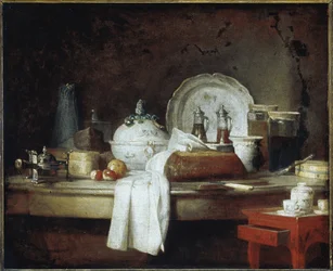 Das Offiziersmess oder die Überreste eines Mittagessens. Dessertparty (Öl auf Leinwand, ca. 1763)
