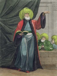 Der Mufti, oder Meister des Gesetzes, Tafel 20 aus Recueil de Cent Estampes representant differentes Nations du Levant tirees sur les Tableaux Peints dapres Nature..., graviert von Scotin, Gerard Jean Bapt