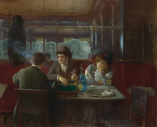 Backgammon im Café von Jean Beraud