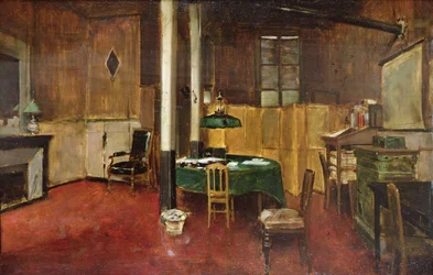 Der Nachrichtenraum von Hansard, um 1889