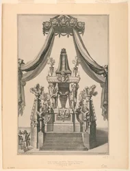 Der Katafalk von Maria-Theresia von Österreich, Notre Dame, Paris