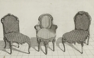 Chaise de Canne, Fauteuil en Cabriolet, Chaise de Canne, veröffentlicht Mitte der 1770er Jahre