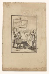 Stand eines Druckhändlers (Suite des cris des marchands ambulants de Paris)