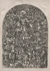 Die Apokalypse: Christus auf einem weißen Pferd