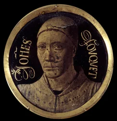 Selbstporträt aus dem Diptychon von Notre-Dame de Melun