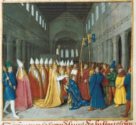 Die Krönung Karls des Großen, um 1460