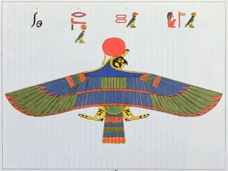 Der Gott Horus in Gestalt eines Sperbers dargestellt, 1823