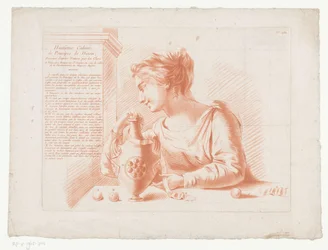 Titelblatt mit Frau und Krug