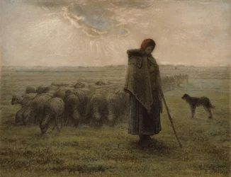 Schäferin und ihre Herde, 1862-63