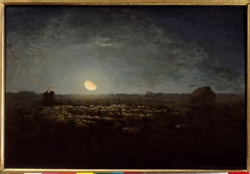 Der Schafpark im Mondlicht (Jean Francois Millet)