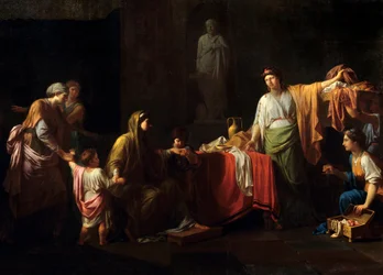 Detail: Cornelie (189 - 110 v. Chr.) Mutter der Gracchen