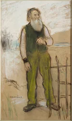 Mann am Stadtrand, ca. 1885