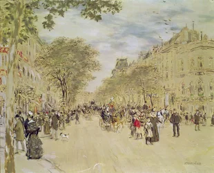Der Pavillon de Hanovre und der Boulevard des Italiens, Paris, nach 1870
