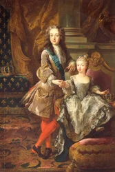 Porträt Ludwigs XV. von Frankreich (Versailles 1710-1774) mit Mariana Victoria von Spanien, Infantin von Spanien (Madrid)