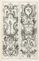 Zwei Paneele mit grotesken Designs