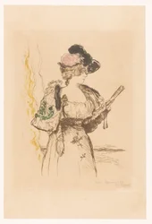 Dame mit Fächer