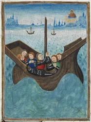 Robert der Einsiedler kehrt nach Frankreich zurück, Jean Froissart, Miniatur