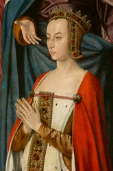 Herzogin Anne de Beaujeu (Detail). Triptychon des Meisters von Moulins