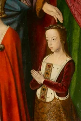 Suzanne de Bourbon, Detail. Triptychon des Meisters von Moulins