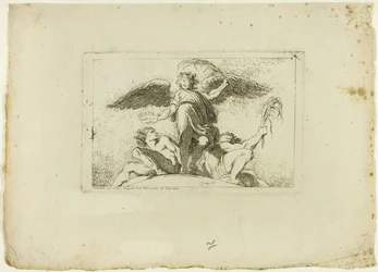 Engel mit Palme und Krone