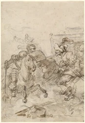 Don Quixote greift den Biscayaner an