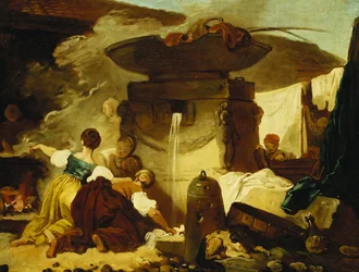 Die Wäscherinnen am Brunnen