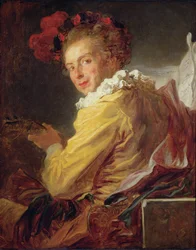 Musik, ein Porträt von Monsieur de la Breteche, Bruder des Abtes von Saint-Non, 1769