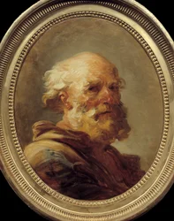 Kopf eines alten Mannes. Gemälde von Jean Honoré Fragonard (1732-1806), ca. 1766-1769. Amiens, Musée De Picardie