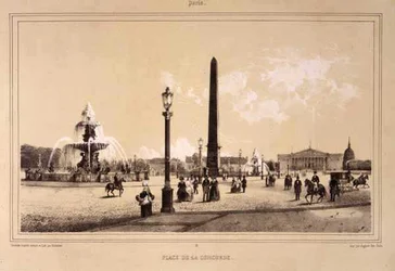 Place de la Concorde, Paris, graviert von Auguste Bry