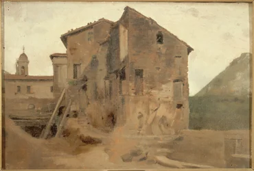 Hütte in der römischen Landschaft, zwischen 1859 und 1864