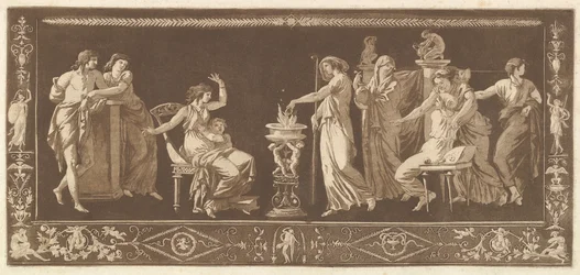 Opferszene aus der Antike, aus Recueil de Différentes Compositions Frises et..., 1784