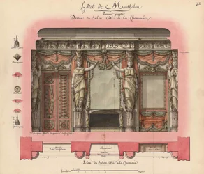 Hôtel Montholon. Salonprojekt, 1786