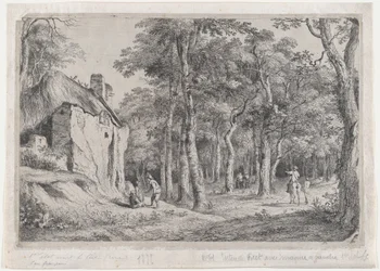 Hütte am Eingang zu einem Wald, 1772