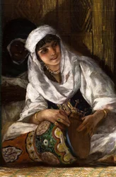Innenansicht eines Harems in Marokko (Detail)