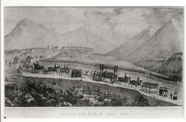 Der Trauerzug von Napoleon Bonaparte auf St. Helena, 9. Mai 1821