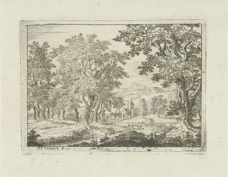 Baumreiche Flusslandschaft