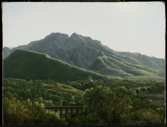 Ansicht der Brücke und der Stadt Cava, Königreich Neapel