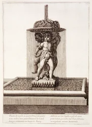 Brunnen mit drei vergoldeten Tänzern in Versailles, 1672