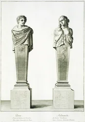 Skulpturen, die Perseus und Andromeda von Louis Lerambert in Versailles darstellen