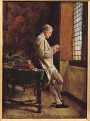 Der Leser in Weiß, 1857