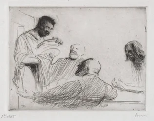 Vor dem Mahl in Emmaus