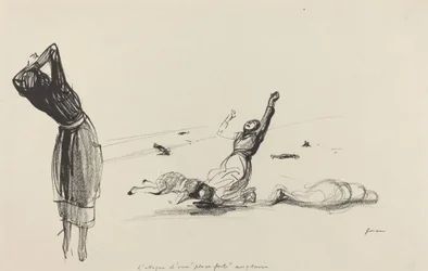 Der Angriff auf eine englische Festung, wahrscheinlich 1917