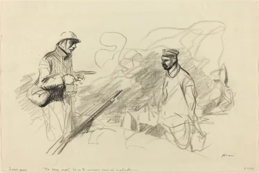 Poilu erkennt deutschen Soldaten an, wahrscheinlich 1918