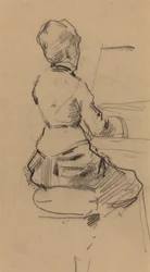 Junge Frau am Klavier (verso)