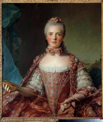 Porträt von Madame Adelaide von Frankreich (1732-1800), die Knoten macht