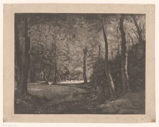 Hirtin im Wald von Rochecardon