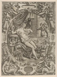 Kleopatra von einer Aspis gebissen, 1535-55