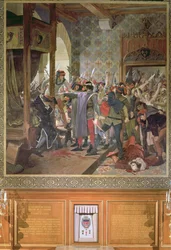 Étienne Marcel (gest. 1358) schützt den Dauphin vor dem Mob im Jahr 1358