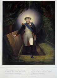 Ganzkörperporträt von Napoleon I (1769 - 1821) von seinem Grab
